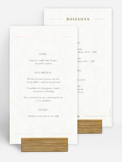 Menu mariage Classic Elegance