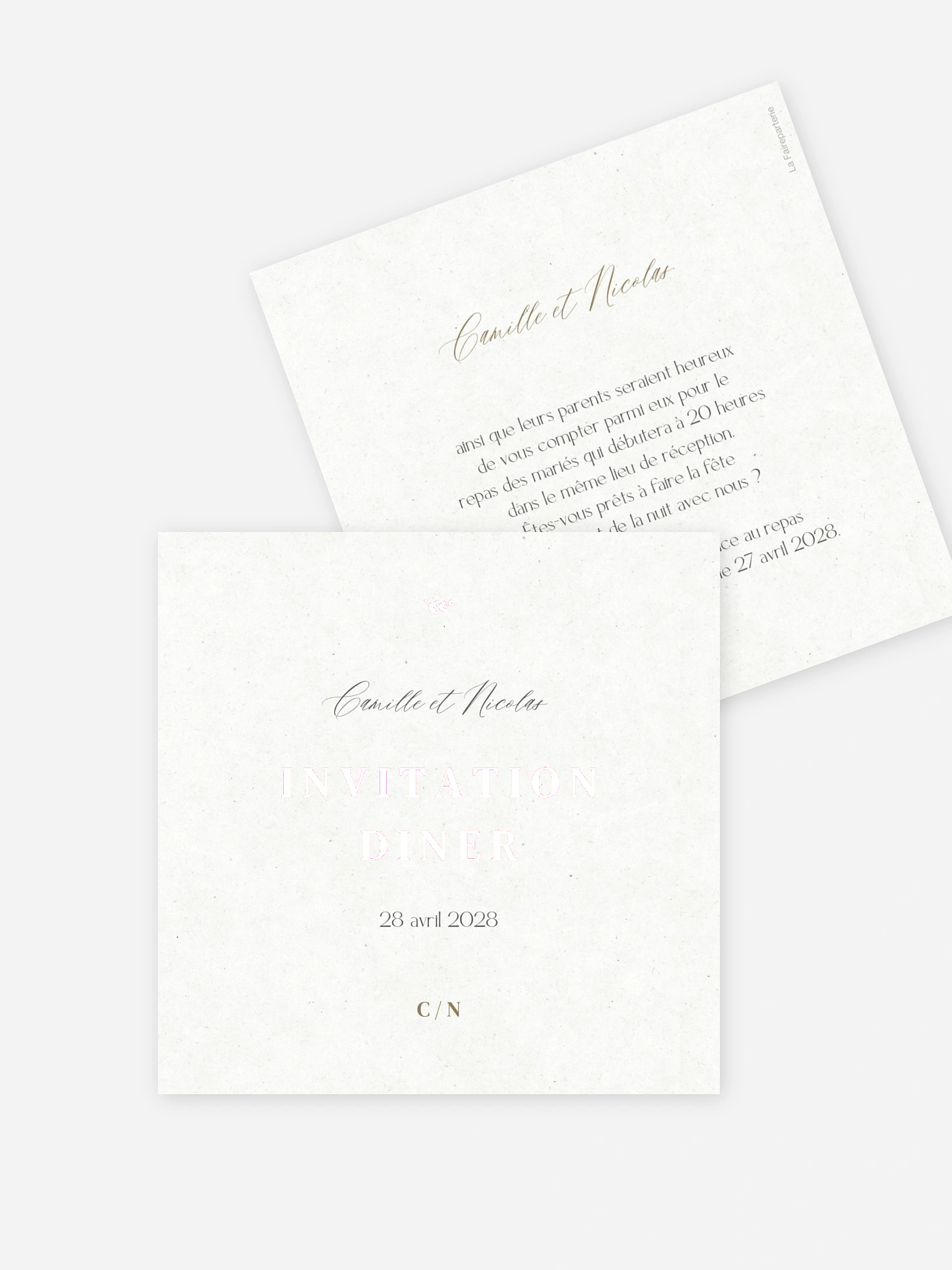 Carton d'invitation Classic Elegance
