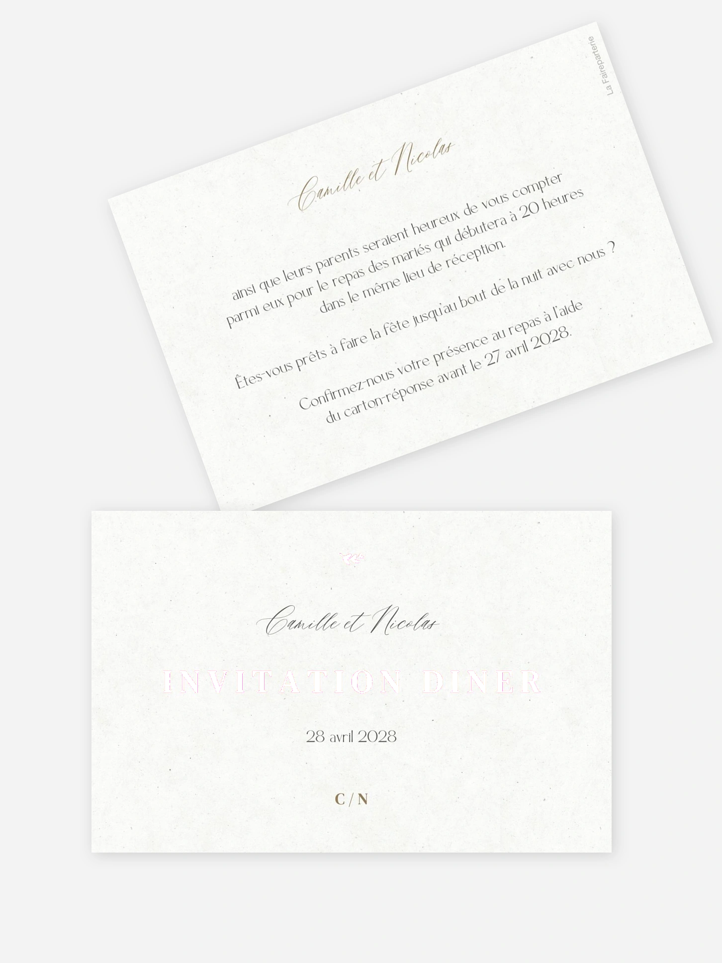 Carton d'invitation Classic Elegance
