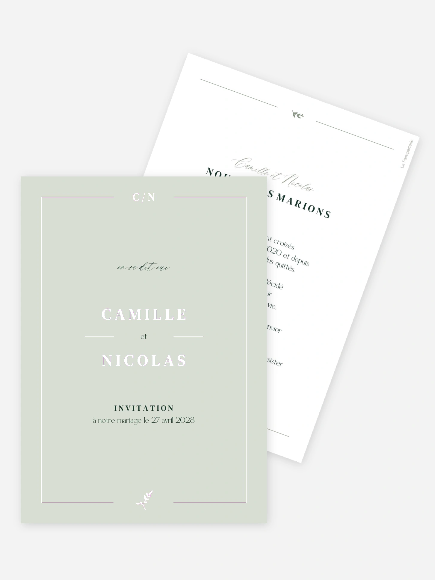 Faire-part de mariage Classic Elegance