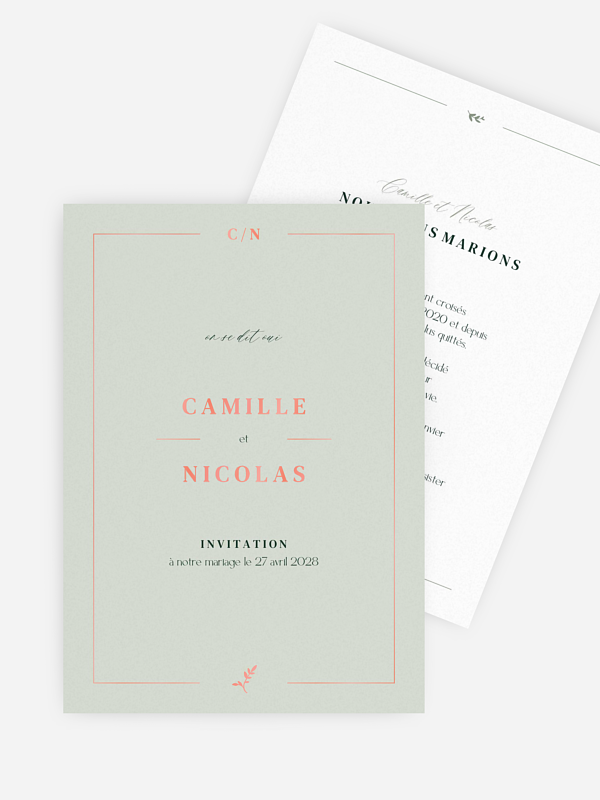 Faire-part de mariage Classic Elegance