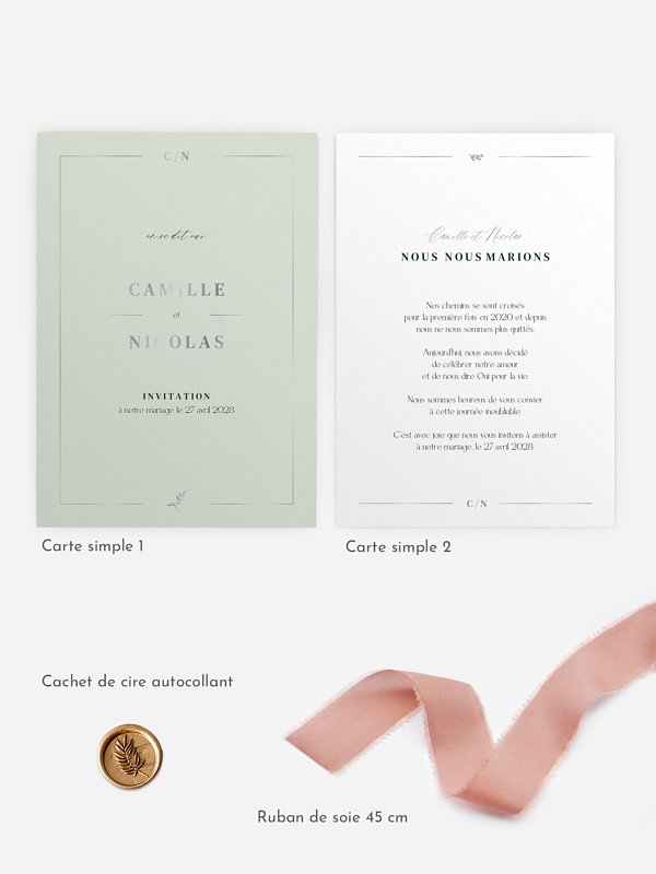 Faire-part de mariage Classic Elegance
