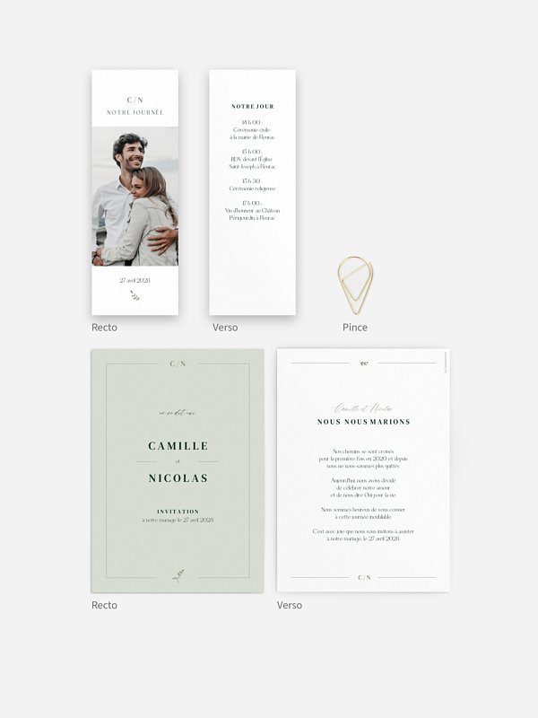 Faire-part de mariage Classic Elegance