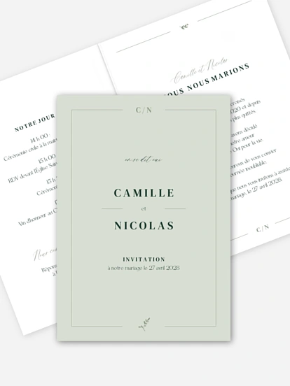 Faire-part de mariage Classic Elegance