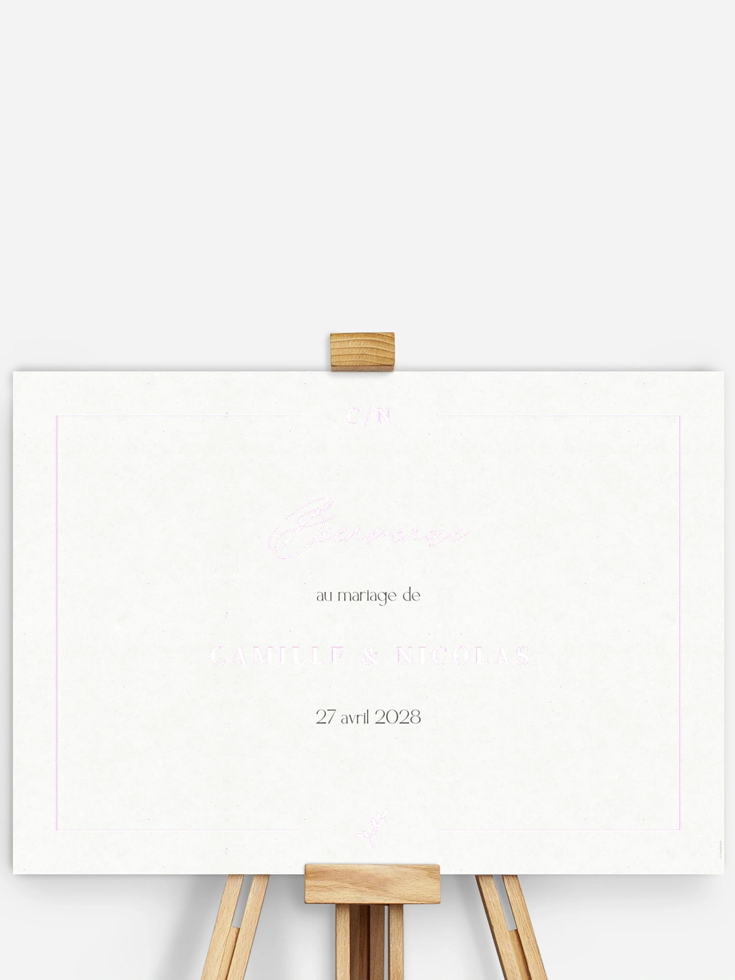 Poster bienvenue mariage Classic Elegance