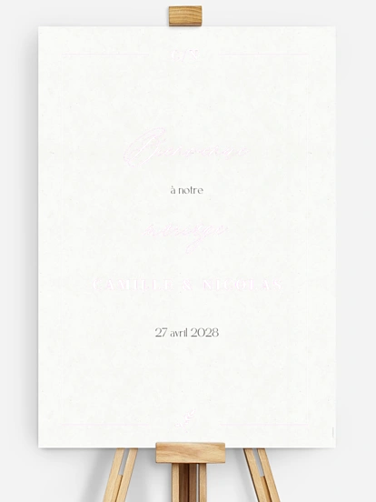 Poster bienvenue mariage Classic Elegance