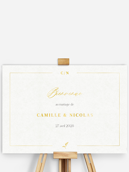 Poster bienvenue mariage Classic Elegance
