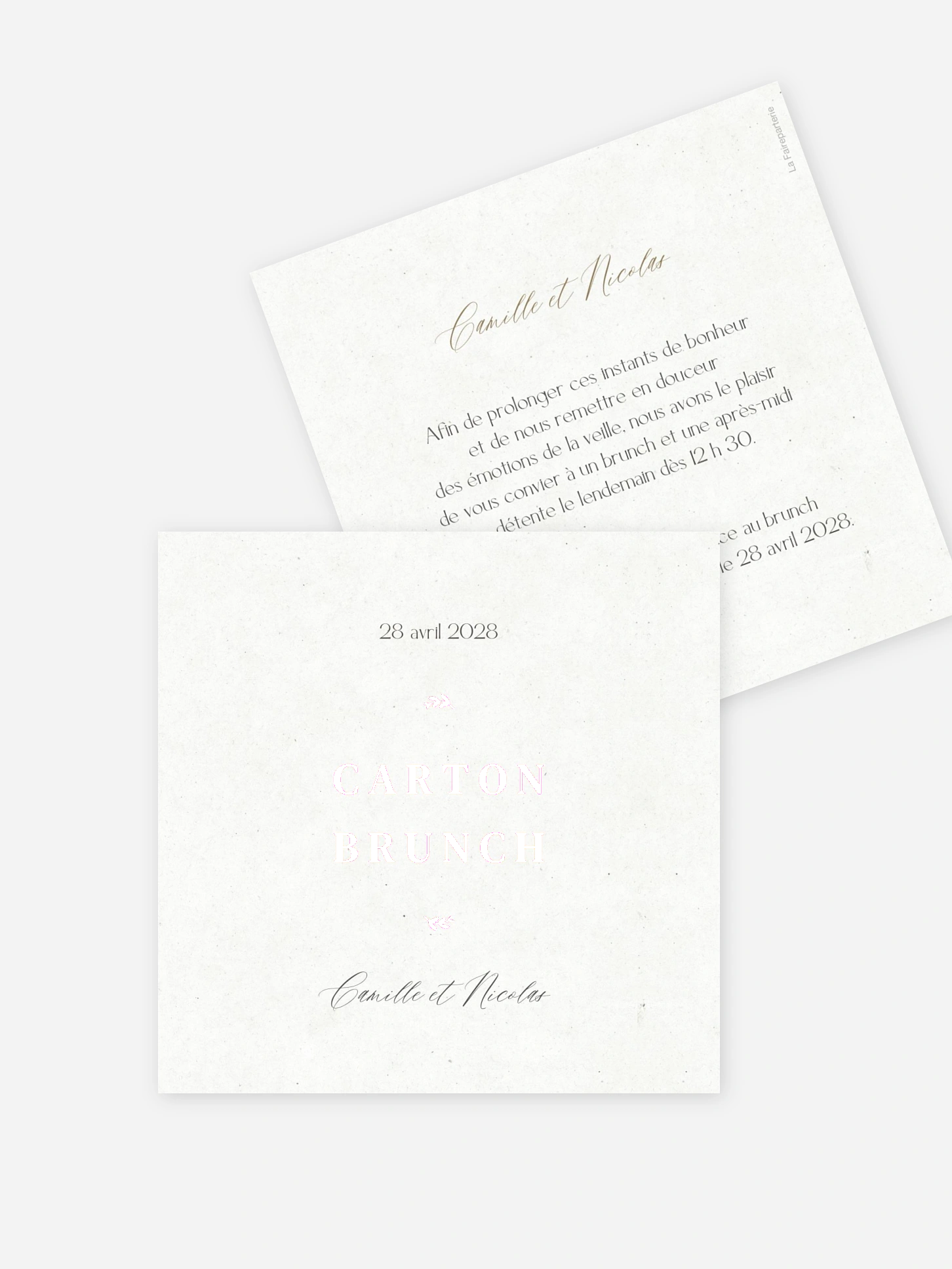 Carte brunch Classic Elegance
