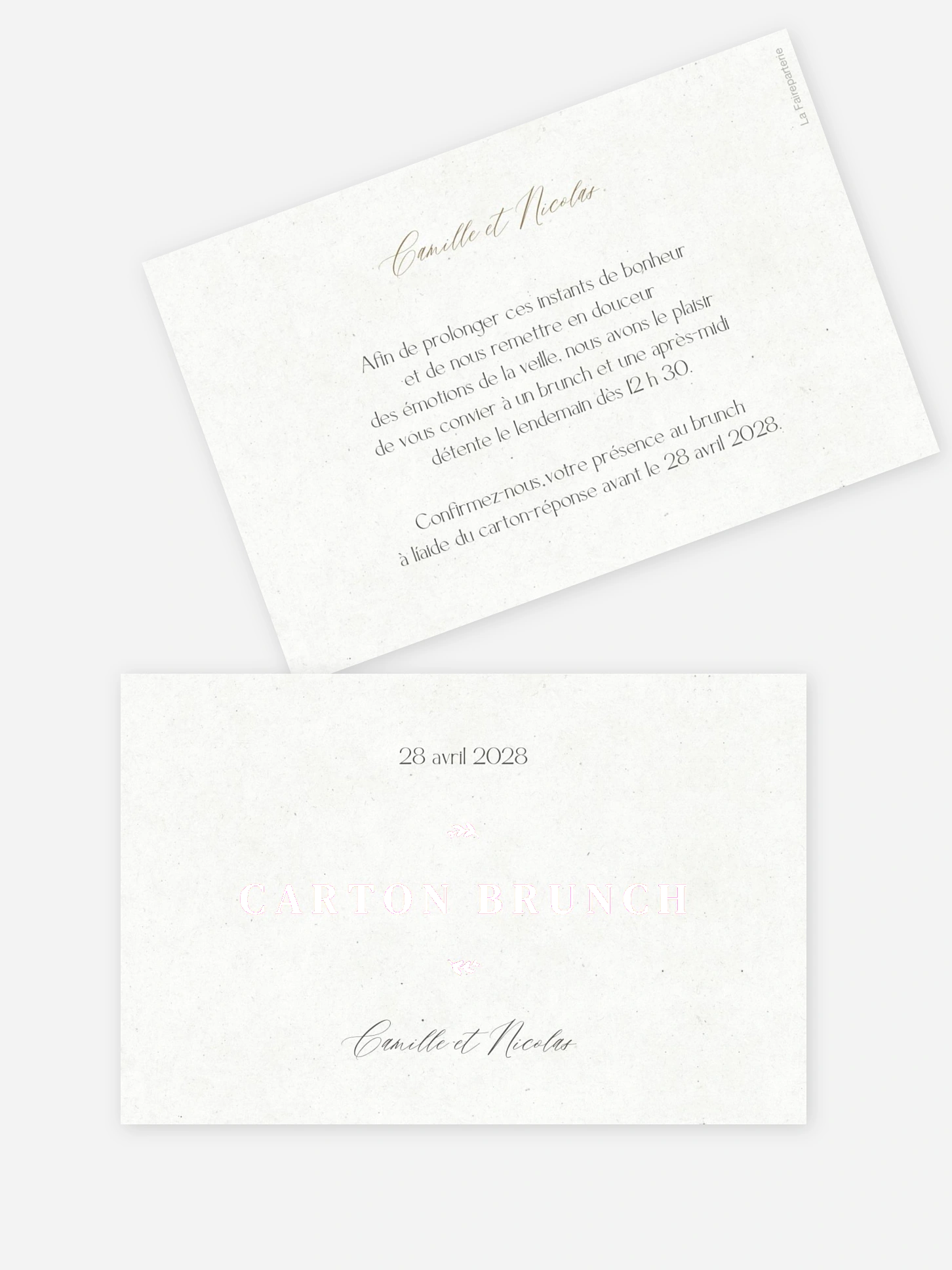 Carte brunch Classic Elegance