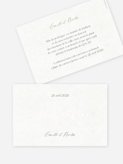 Carte brunch Classic Elegance
