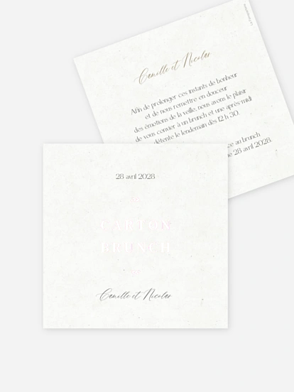 Carte brunch Classic Elegance