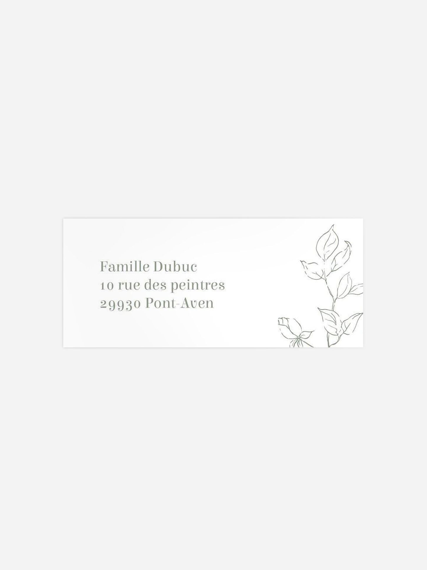 Étiquette expéditeur mariage Rosalia