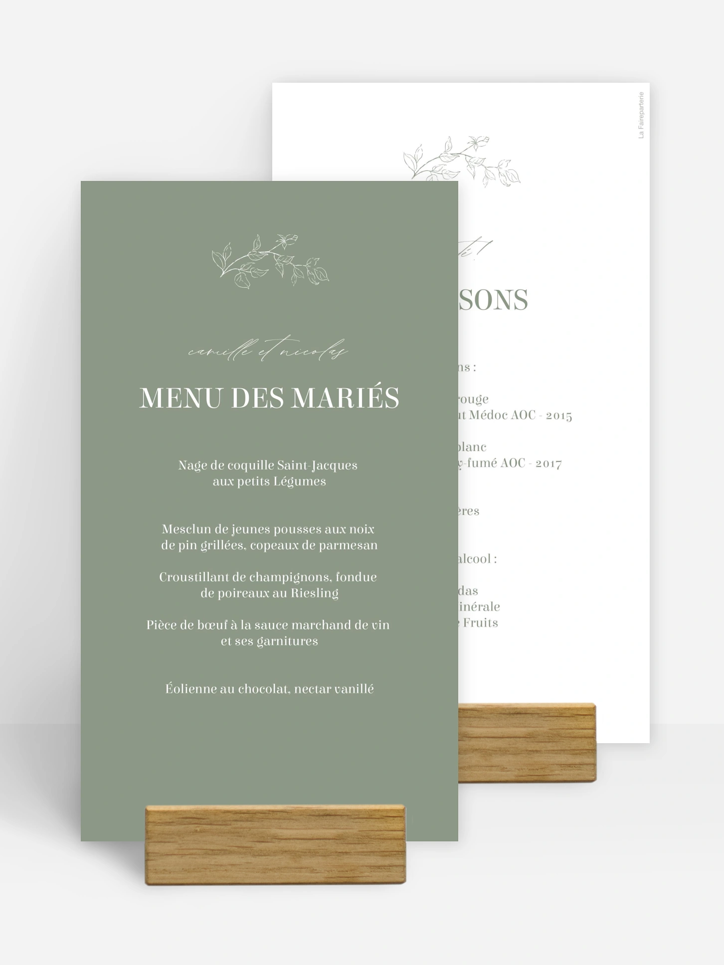 Menu mariage Rosalia