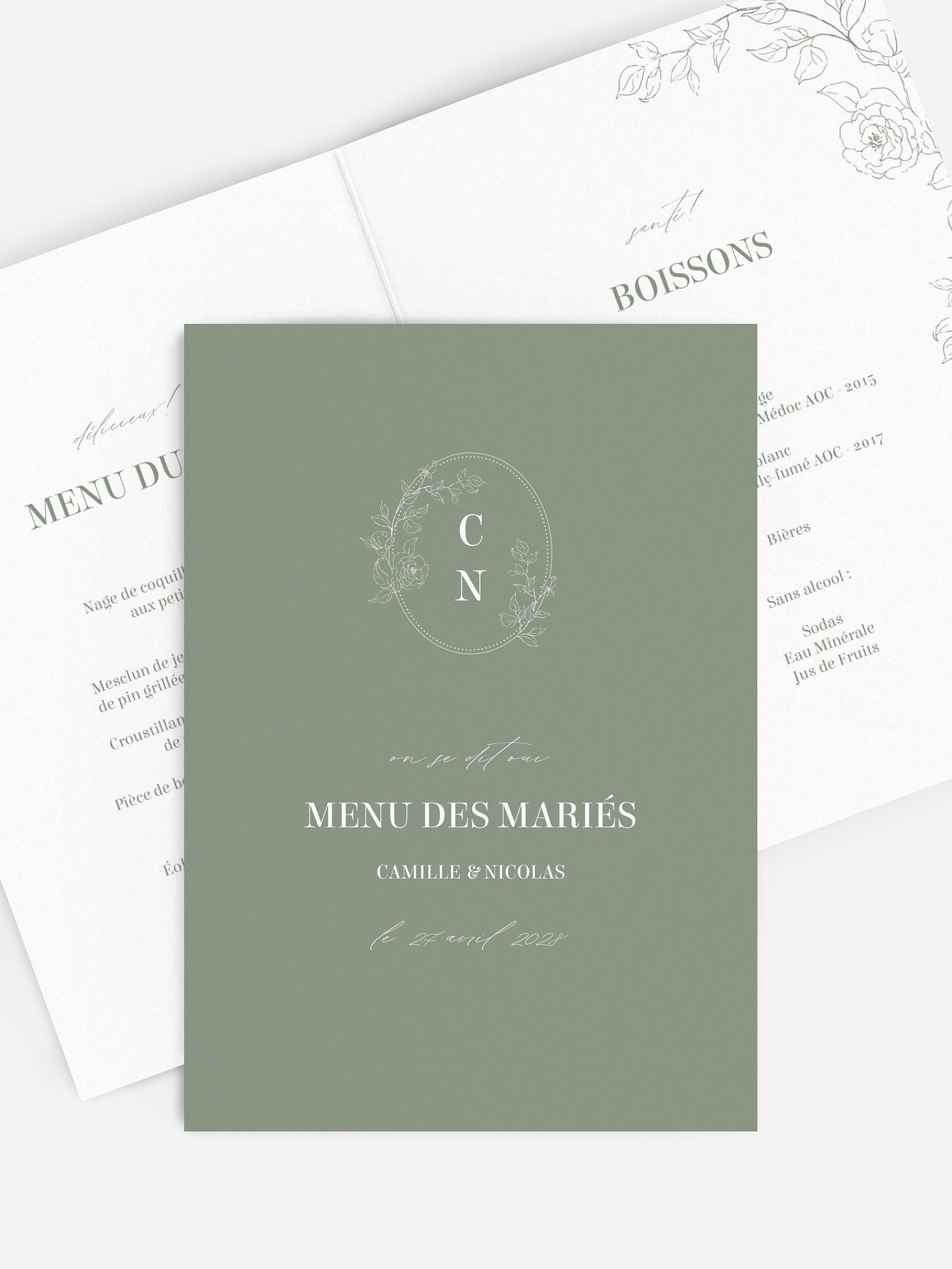 Menu mariage Rosalia