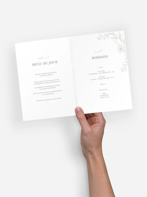Menu mariage Rosalia