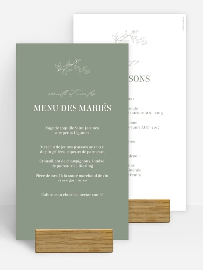 Menu mariage Rosalia
