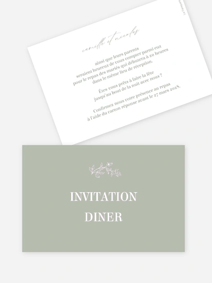 Carton d'invitation Rosalia