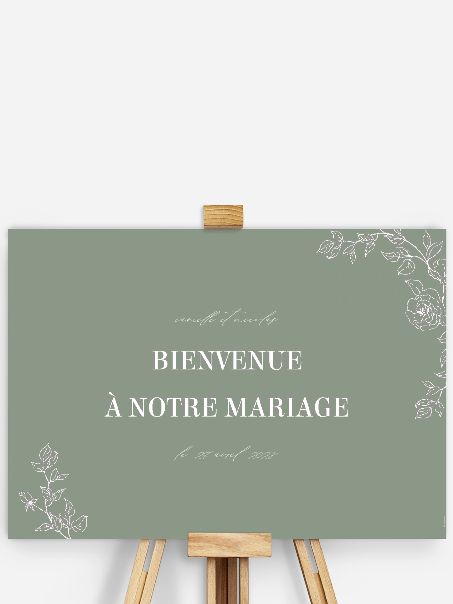 Poster bienvenue mariage Rosalia