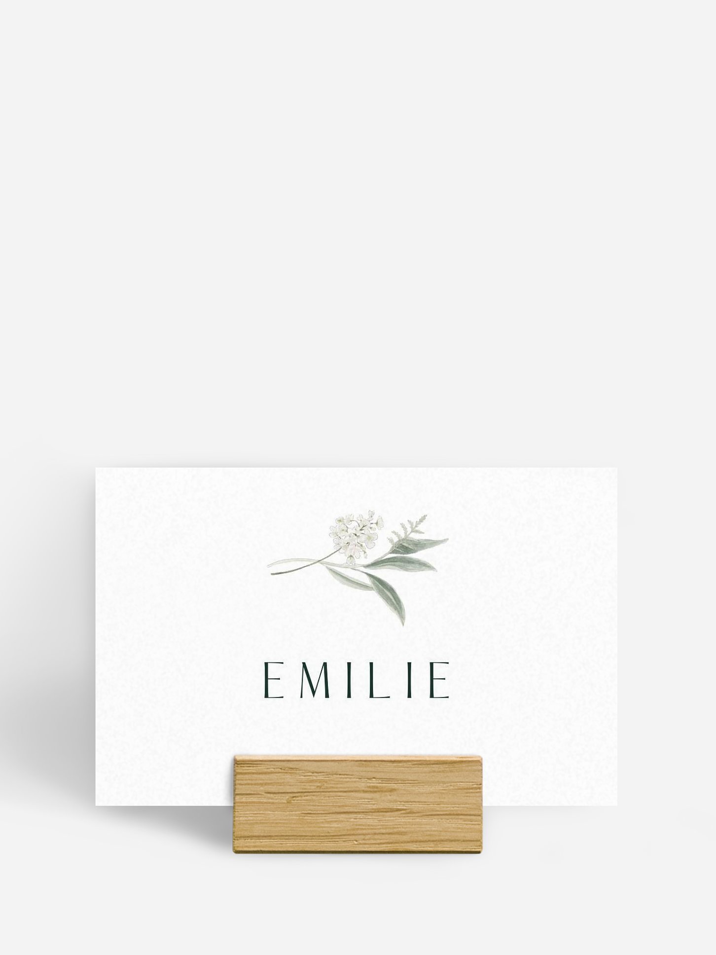 Marque-place mariage Amour en Feuillage