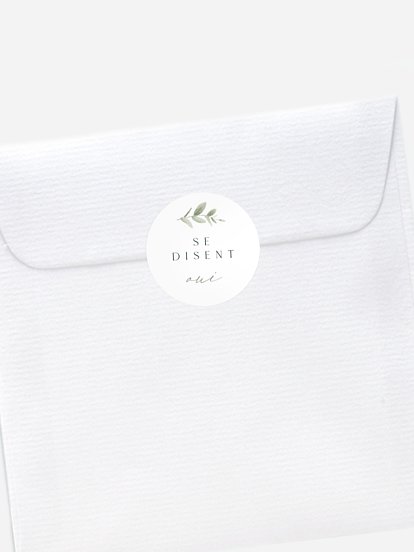 Stickers mariage Amour en Feuillage