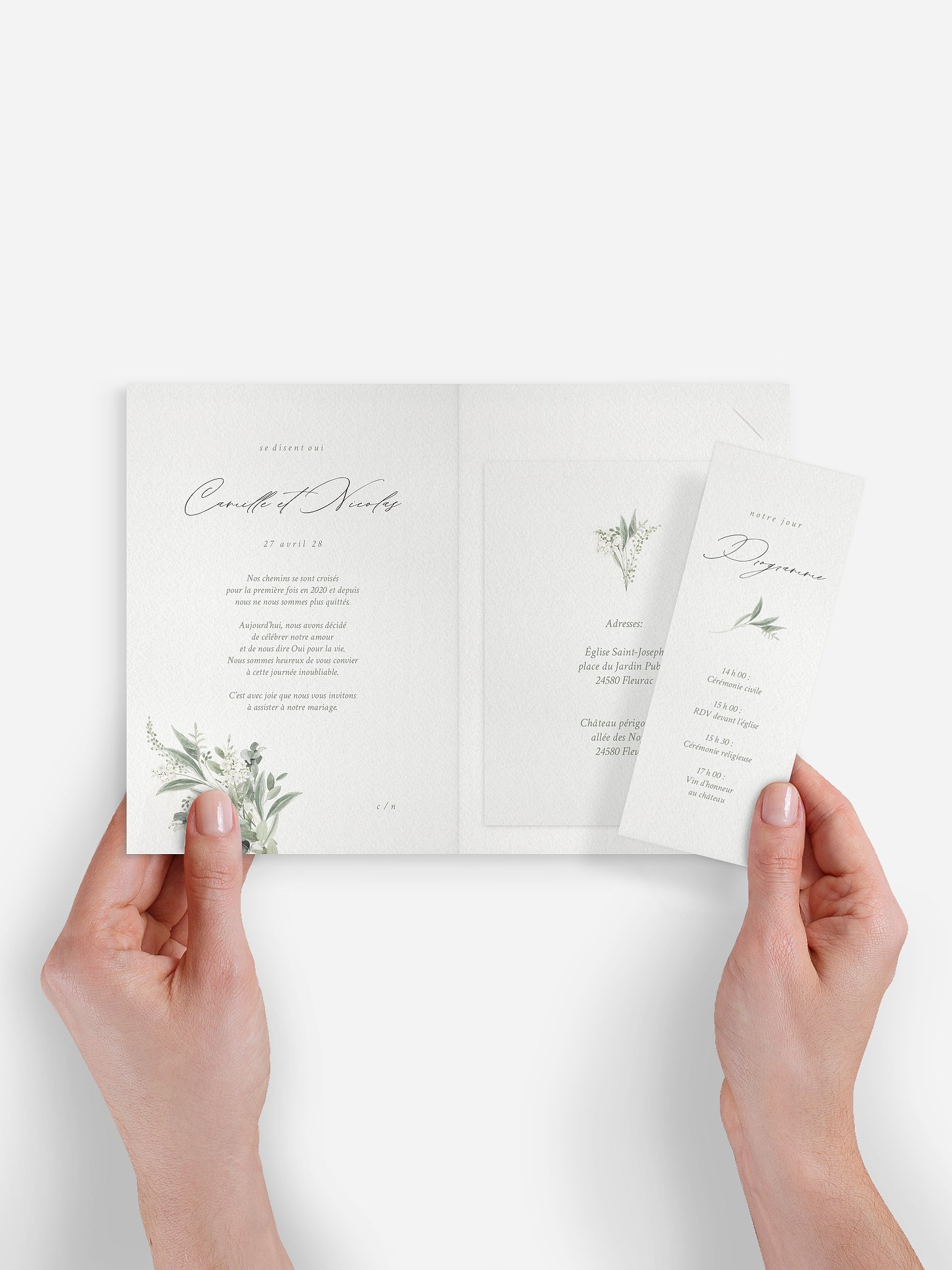 Faire-part de mariage Élegance Evergreen