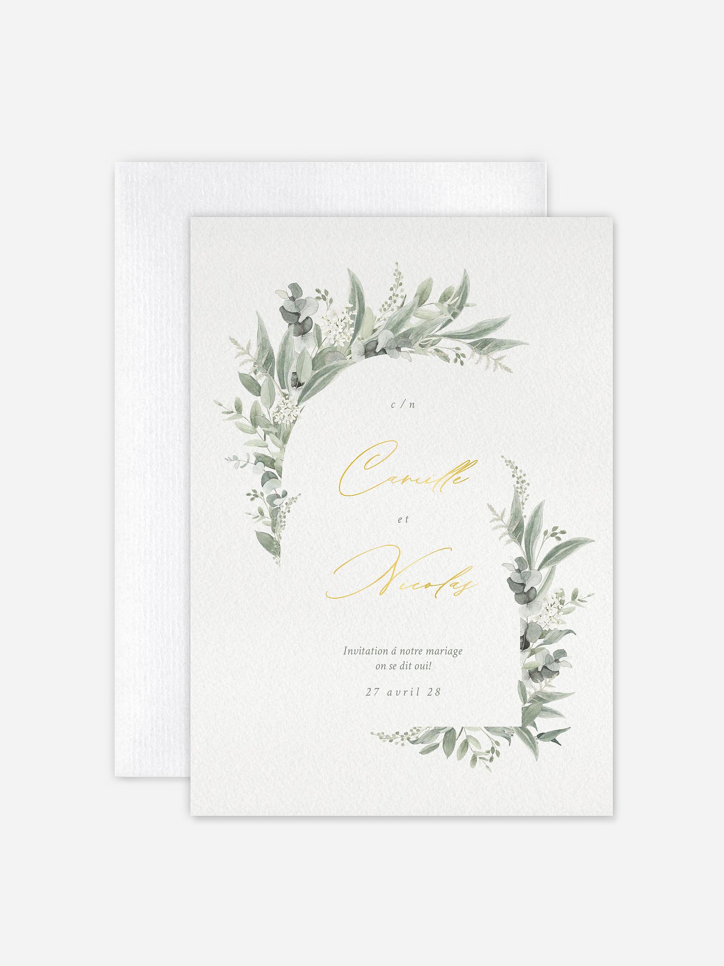 Faire-part de mariage Élegance Evergreen