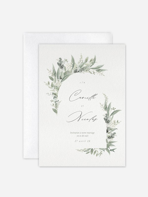 Faire-part de mariage Élegance Evergreen