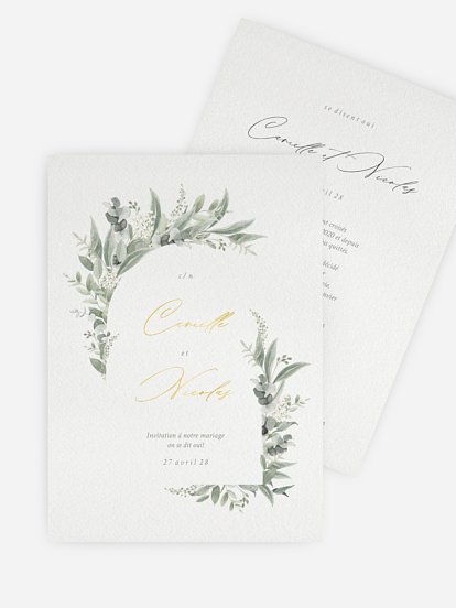 Faire-part de mariage Élegance Evergreen
