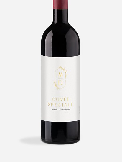 Étiquette bouteille Romance Élégante