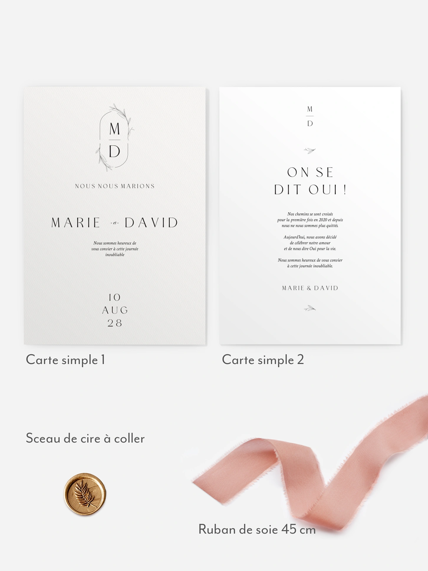 Faire-part de mariage Romance Élégante