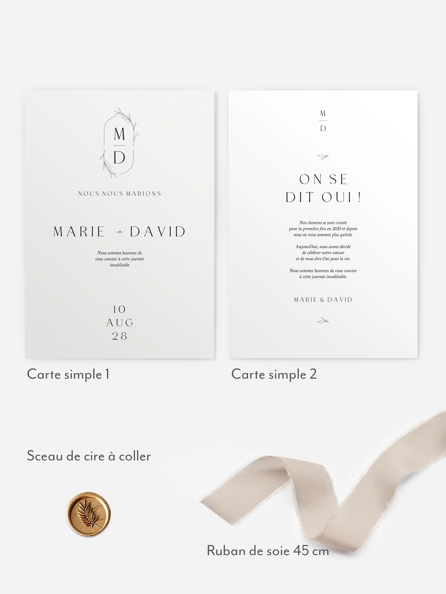 Faire-part de mariage Romance Élégante