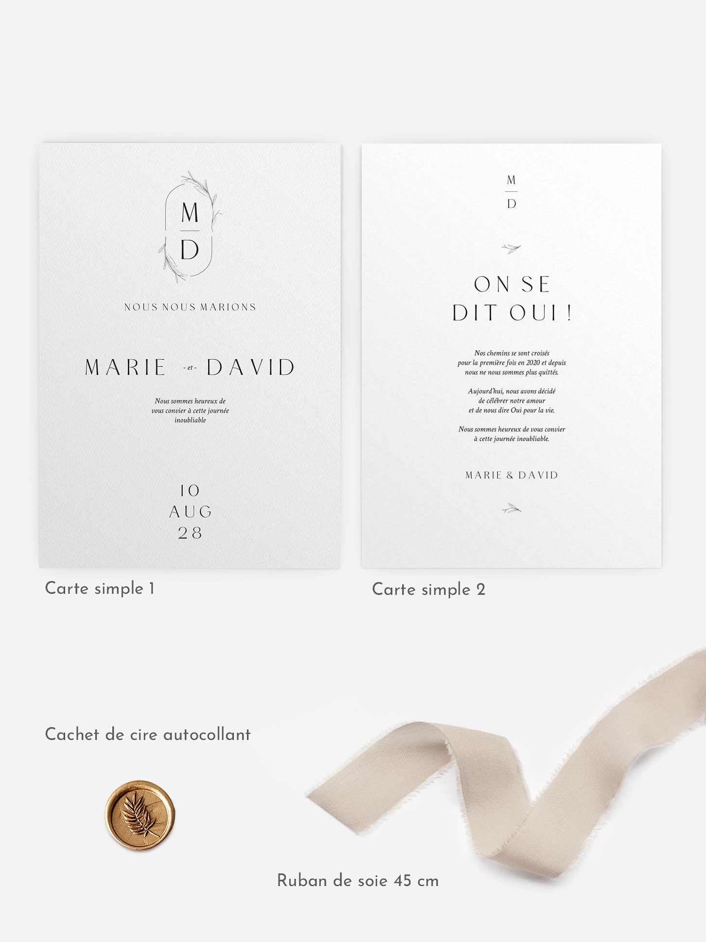 Faire-part de mariage Romance Élégante