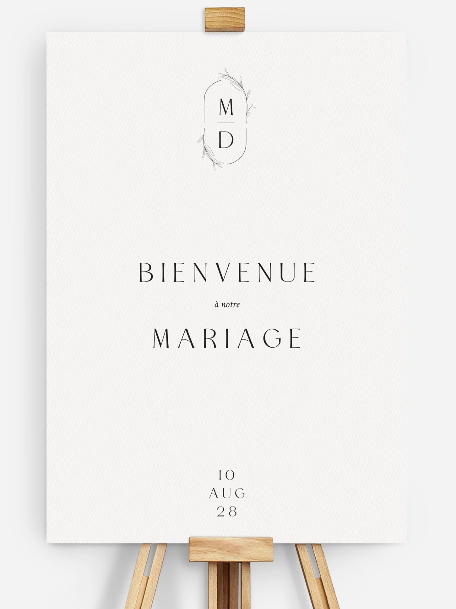 Poster bienvenue mariage Romance Élégante