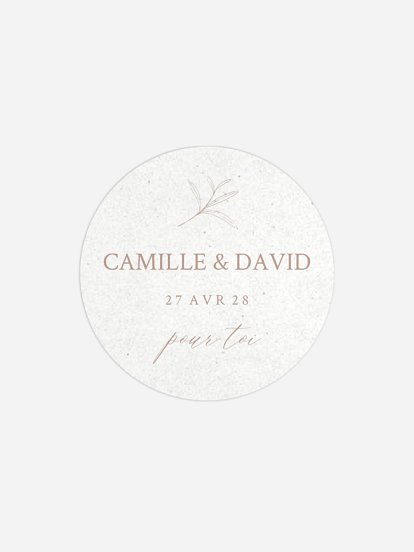 Étiquette cadeau mariage Eternal