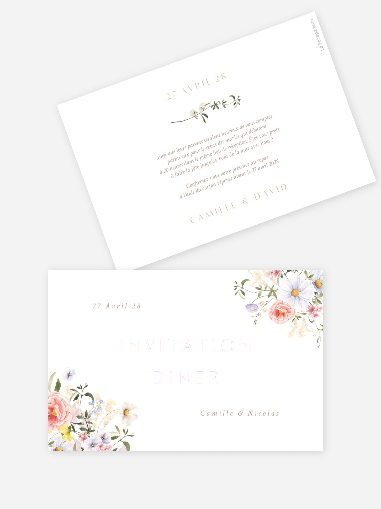 Carton d'invitation Éveil d'amour