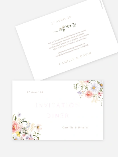 Carton d'invitation Éveil d'amour