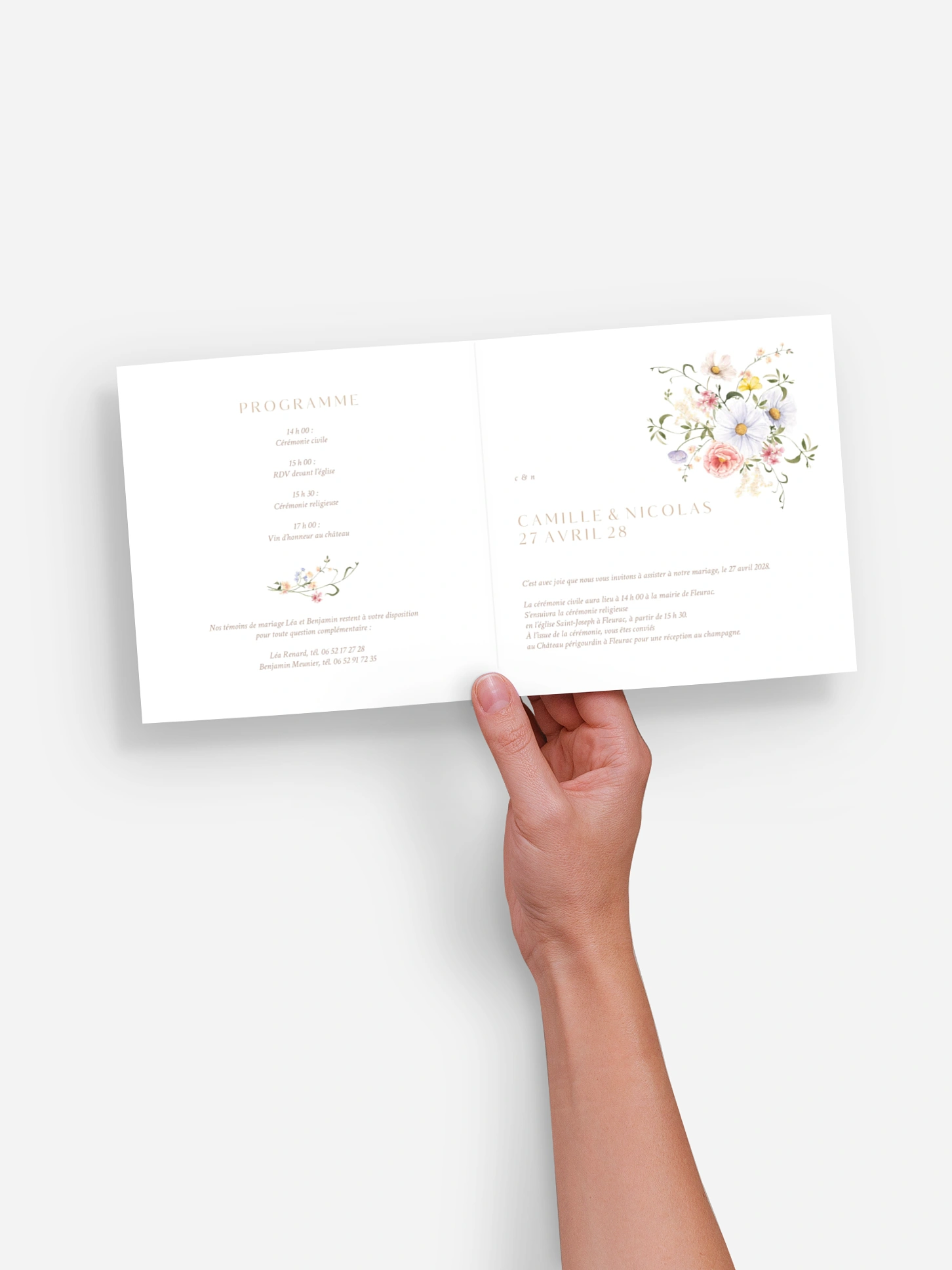 Faire-part de mariage Éveil d'amour