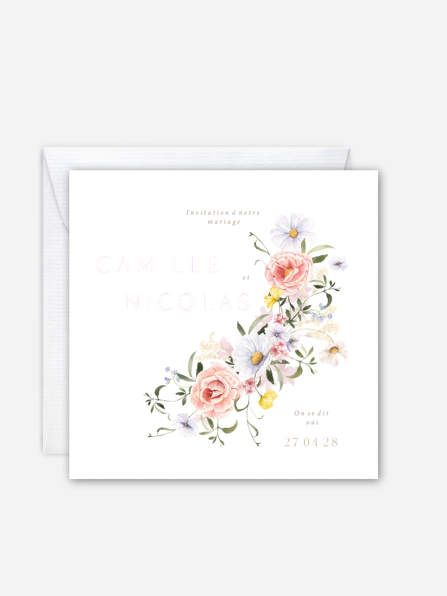 Faire-part de mariage Éveil d'amour