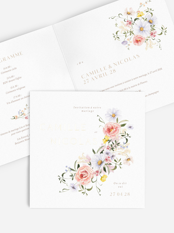 Faire-part de mariage Éveil d'amour