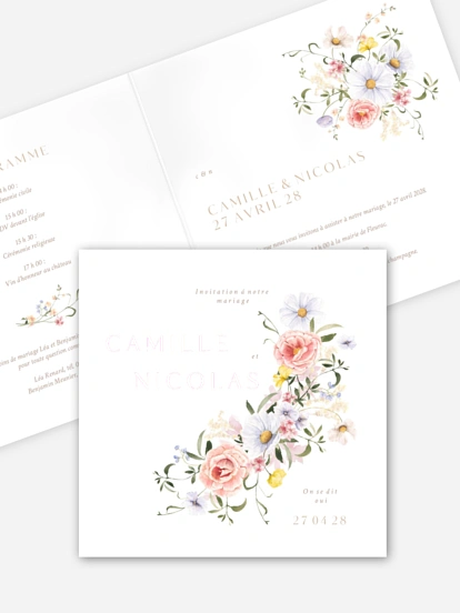 Faire-part de mariage Éveil d'amour