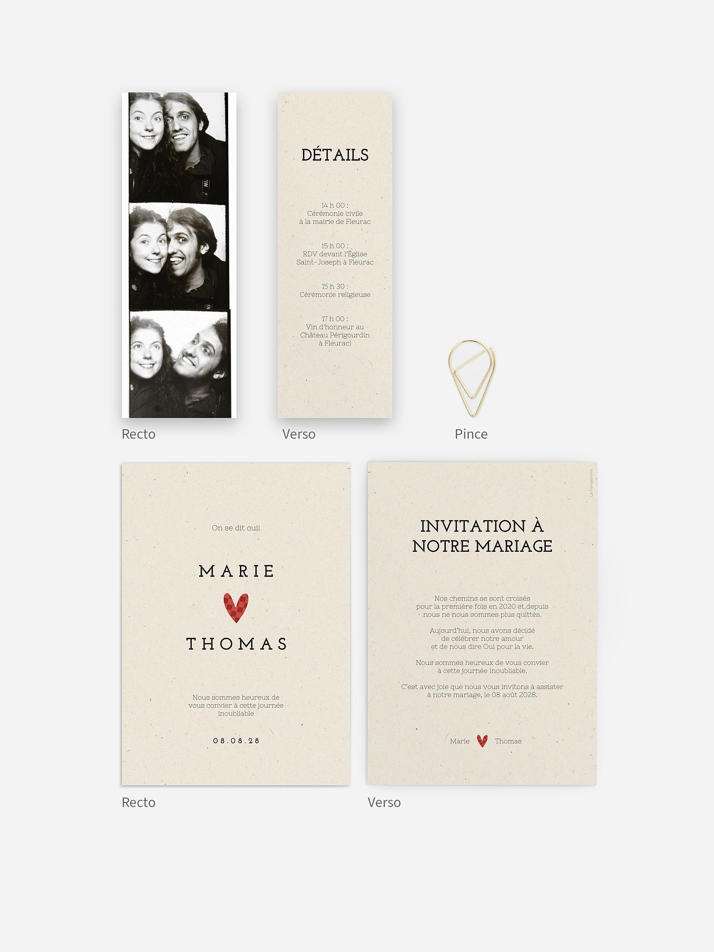 Faire-part de mariage Photobooth