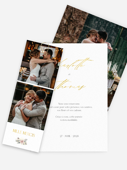 Carte de remerciements Délicats moments