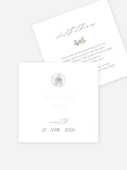 Carton d'invitation Délicats moments