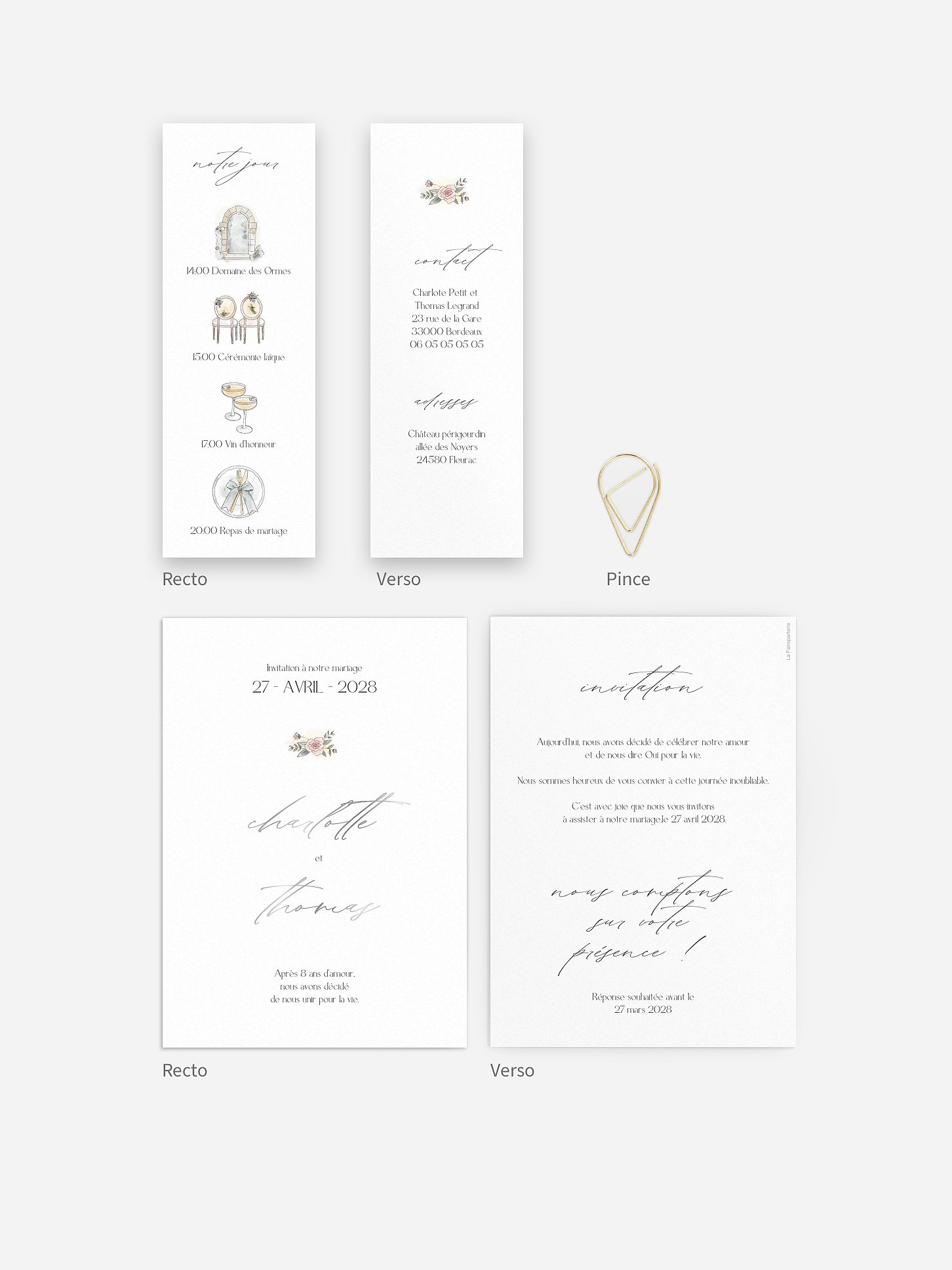 Faire-part de mariage Délicats moments