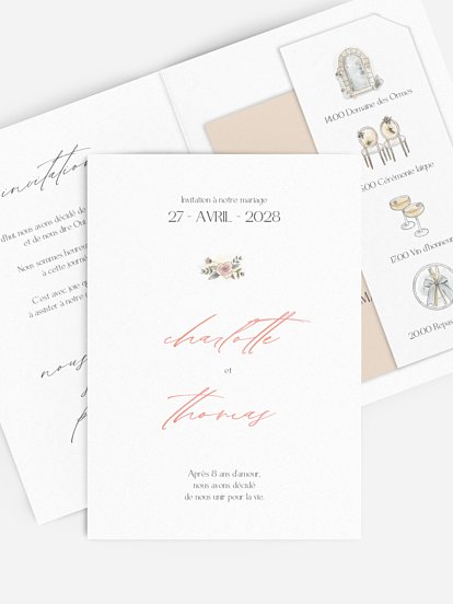 Faire-part de mariage Délicats moments