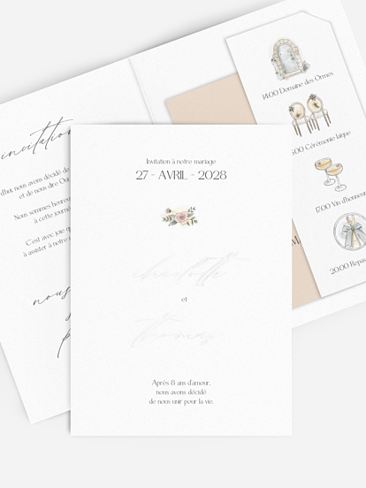 Faire-part de mariage Délicats moments