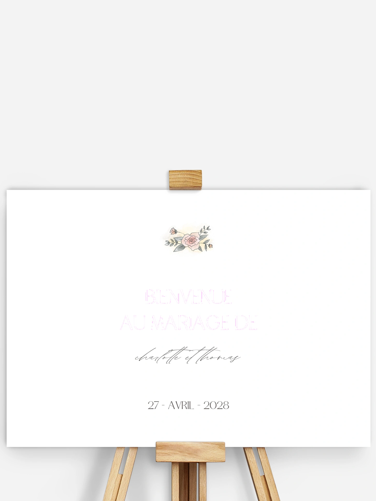 Poster bienvenue mariage Délicats moments