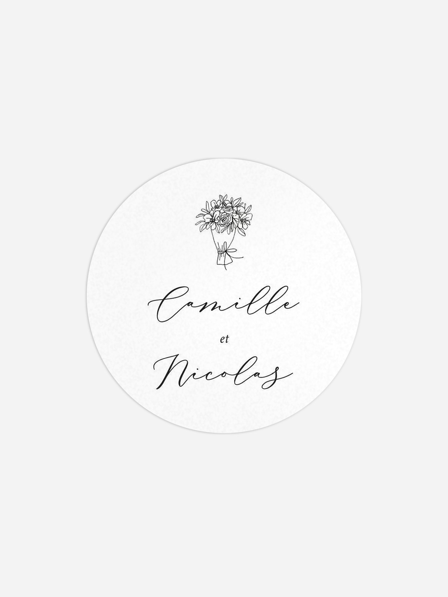 Étiquette cadeau mariage Rendez-vous