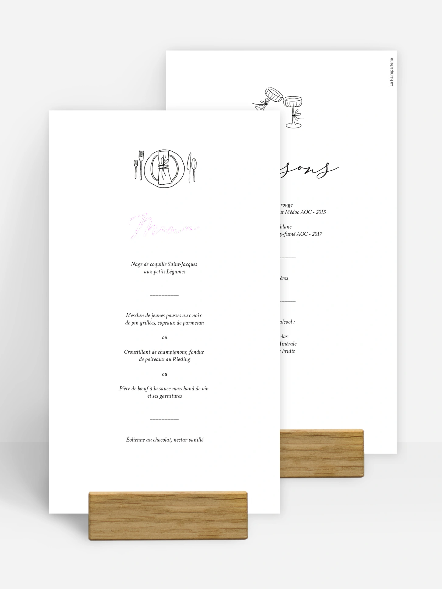 Menu mariage Rendez-vous