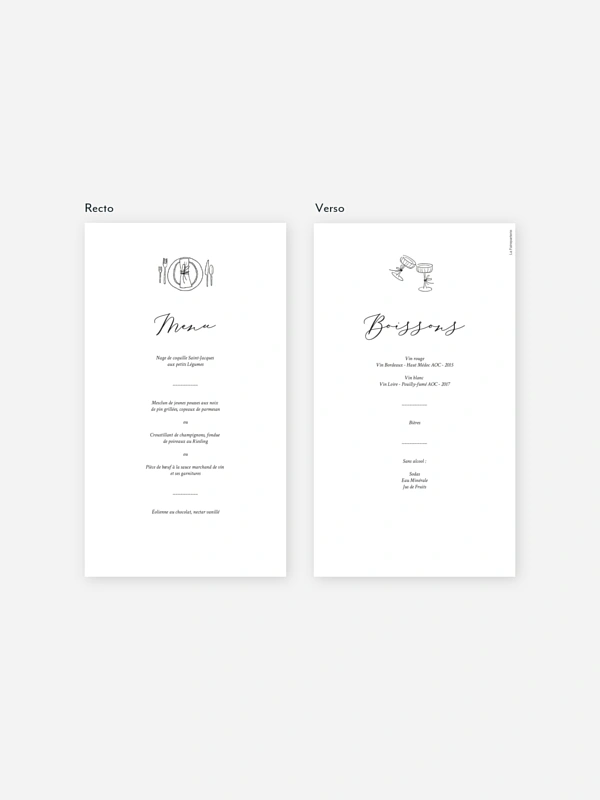 Menu mariage Rendez-vous